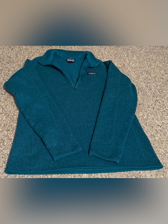 Patagonia Tops - Patagonia Better Sweater Dark Teal Blue Green 1/4 Zip Pullover Fleece Jacket XL